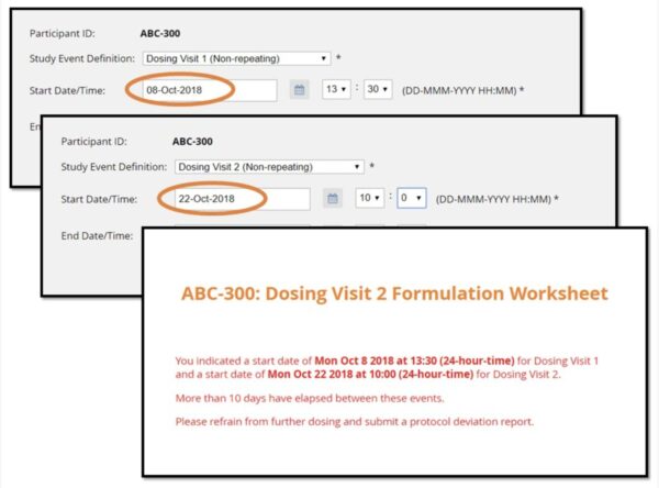 cross-form logic in dosing events 3